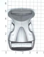 Фастекс (защелка трезубец) Ф125 (МУСКУЛ) ш.25 мм (уп.1000 шт.) ПП цв.Серебро