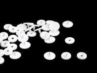 Розн.уп. Кнопка пластиковая 10мм цв. белый (100шт)