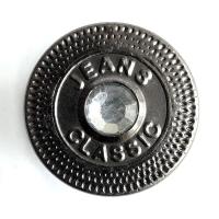 733-G черный никель пуговица джинсовая со стразом 17мм (упаковка 1000 штук)