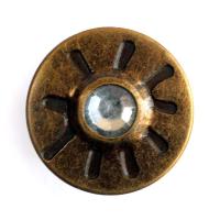 737-G антик пуговица джинсовая со стразом 17мм (упаковка 1000 штук)