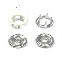 Кнопка трикотажная New Star (кольцо) нерж 7,8 мм эмаль № 101 цв. белый уп