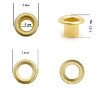 Люверсы №2 4мм сталь Золото (уп 5000шт) NEW STAR