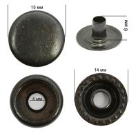 Кнопка латунь(Нерж.)№61 15 мм Цв. Оксид(уп.720шт),New Star