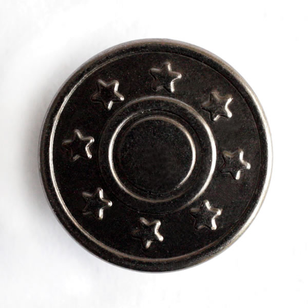 Пуговицы джинсовые 17мм Сталь ЗВЕЗДЫ цв.оксид (уп.1000)