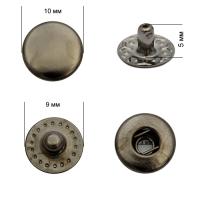 Кнопка латунь(Нерж.)VT-2 Альфа 10 ммЦв. Черный Никель(уп.1440шт),New Star