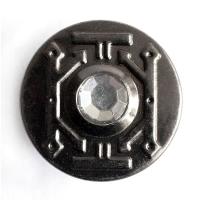 741-G черный никель пуговица джинсовая со стразом 17мм (упаковка 1000 штук)