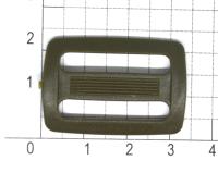 Пряжка пластиковая ДЩ-25 ( двухщелевая) ш.25 мм (уп.1000 шт.) ПП цв.Хаки
