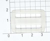 Пряжка пластиковая ДЩ-25 ( двухщелевая) ш.25 мм (уп.1000 шт.) ПП цв.Прозрачный