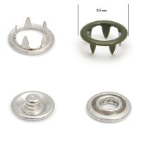 Кнопка рубашечная  (кольцо) 9,5 мм - эмаль 327/1440 шт., цв. хаки