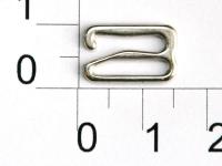 Розн.уп. Крючок для бюстгальтера Металл 1209Н никель ш.12мм (уп.50 шт.)