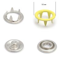 Кнопка рубашечная  (кольцо) 9,5 мм - эмаль 108/1440 шт., цв. светло-желтый