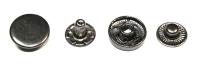 Розн.уп. Кнопка 12,5мм Альфа сталь цв. черн никель (уп. 50 шт)