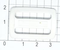Пряжка пластиковая ДЩ-25 ( двухщелевая) ш.25 мм (уп.1000 шт.) ПП цв.Белый