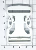 Фастекс (защелка трезубец) F030 (СКЕЛЕТ)  ш.30 мм (уп.1000 шт.) ПП цв.Белый