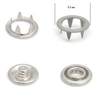 Кнопка рубашечная  (кольцо) 9,5 мм - эмаль 523/1440 шт., цв. серый