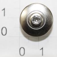 313-G никель пуговица джинсовая со стразами 17мм (упаковка 500 штук)