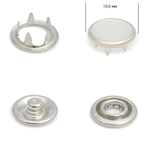 Кнопка трикотажная (седефли) 10,5 мм, белая жемчужина_1440 шт