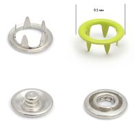Кнопка рубашечная  (кольцо) 9,5 мм - эмаль 232/1440 шт., цв. салатовый