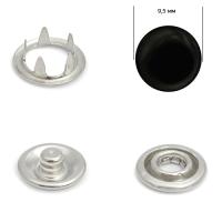 Кнопка рубашечная  (закрытая) 9,5 мм   цв. черный (эмаль)/1440 шт