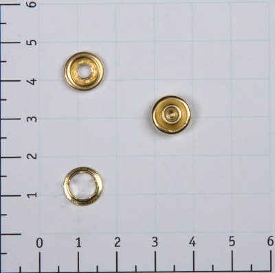Кнопка 9,5мм рубашечная (кольцо) цв. золото уп.1440шт.NewStar
