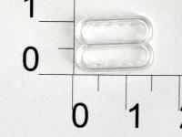 Розн.уп. Пряжка регулятор для бюстгальтера Пластик 1208Т прозрачный  ш.12мм (уп.50 шт.)