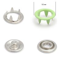 Кнопка рубашечная  (кольцо) 9,5 мм - эмаль 247/1440 шт., цв. светло-зеленый