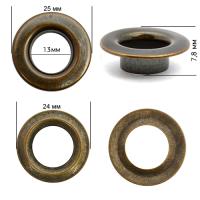 Люверсы сталь New Star №28 (_ 13мм, h 7,8мм) цв. антик уп. 1000шт