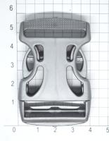 Фастекс (защелка трезубец) F030 (СКЕЛЕТ)  ш.30 мм (уп.1000 шт.) ПП цв.Серебро