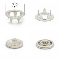 Кнопка трикотажная New Star (кольцо) нерж 7,8 мм цв. никель уп