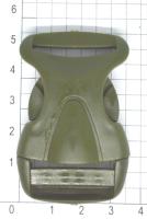 Фастекс (защелка трезубец) Ф125 (МУСКУЛ) ш.25 мм (уп.1000 шт.) ПП цв.Хаки