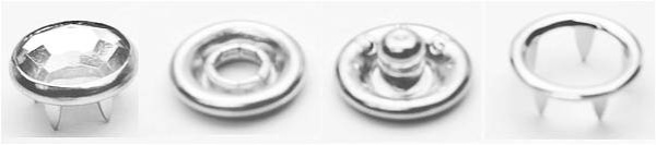 Кнопка рубашечная 9,5мм  (закрытая ) со стразой уп.1440шт.NewStar