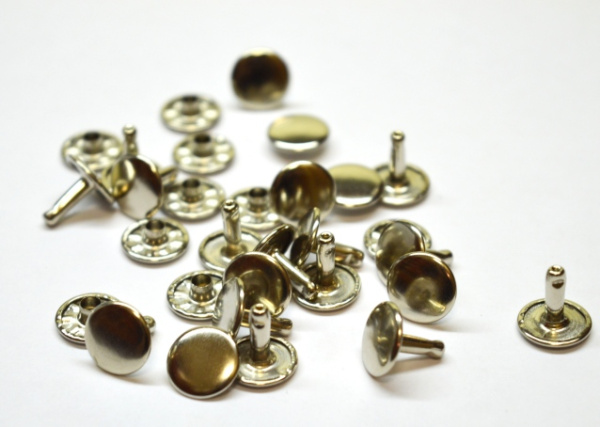 Розн.уп. Хольнитены двухсторонние тип 123. 11 мм цв.  Никель (упак.50 шт.)