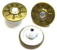 Розн. уп. Пуговицы джинсовые 17мм, 737-G со стразой цв.Антик (20 шт.)