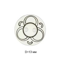 Пуговицы полиэстр CY 3237 20L-12,5мм,2 прок.цв.черный/белый(уп.1000 шт)