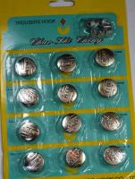 Пуговицы джинсовые в блистере 17мм (уп. 12шт.), Jeans полосы цв. никель