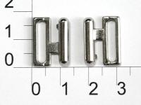 035R (HJ-3) никель 15мм Застежки металл для купальников (упаковка 100 штук)