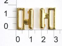 035R золото 15мм Застежки металл для купальников (упаковка 100 штук)