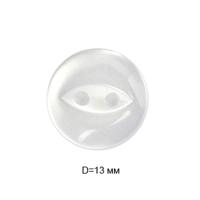 Пуговицы полиэстр CY 3239 20L-12,5мм,2 прок.цв.Прозрачный(уп.1000 шт)