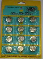 Пуговицы джинсовые в блистере 17мм (уп. 12шт.), Роза цв. никель