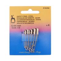 84406 Булавки английские 32-44мм, сталь, 8шт PONY