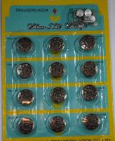 Пуговицы джинсовые в блистере 17мм (уп. 12шт.), Штурвал цв. черный никель 