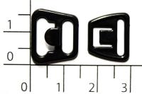 09С черный 10мм Застежки пластик для бюстгальтера (упаковка 1000 штук)