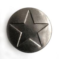 Розн. уп. Пуговицы джинсовые 17мм, 123-G черный никель (50 шт.)