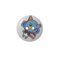 Пуговица деревянная, Мультяшные персонажи 18мм (Слоник 1)