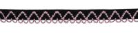 5369 черный/розовый резинка бельевая 11мм (намотка 144 ярда = 131,7 метра)