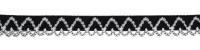 5369 черный/белый резинка бельевая 11мм (намотка 144 ярда = 131,7 метра)