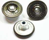 Розн. уп. Пуговицы джинсовые 17мм, 730-G со стразой цв.Чер.никель (20 шт.)