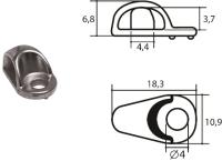 Петля обувная литьё арт.50762 (уп.1000шт.)
