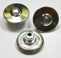 Розн. уп. Пуговицы джинсовые 17мм, 755-G со стразой цв.Никель (20 шт.)