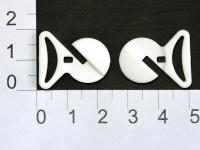 Застежка пластик XZD-15В белый 12мм (упаковка 100 штук)